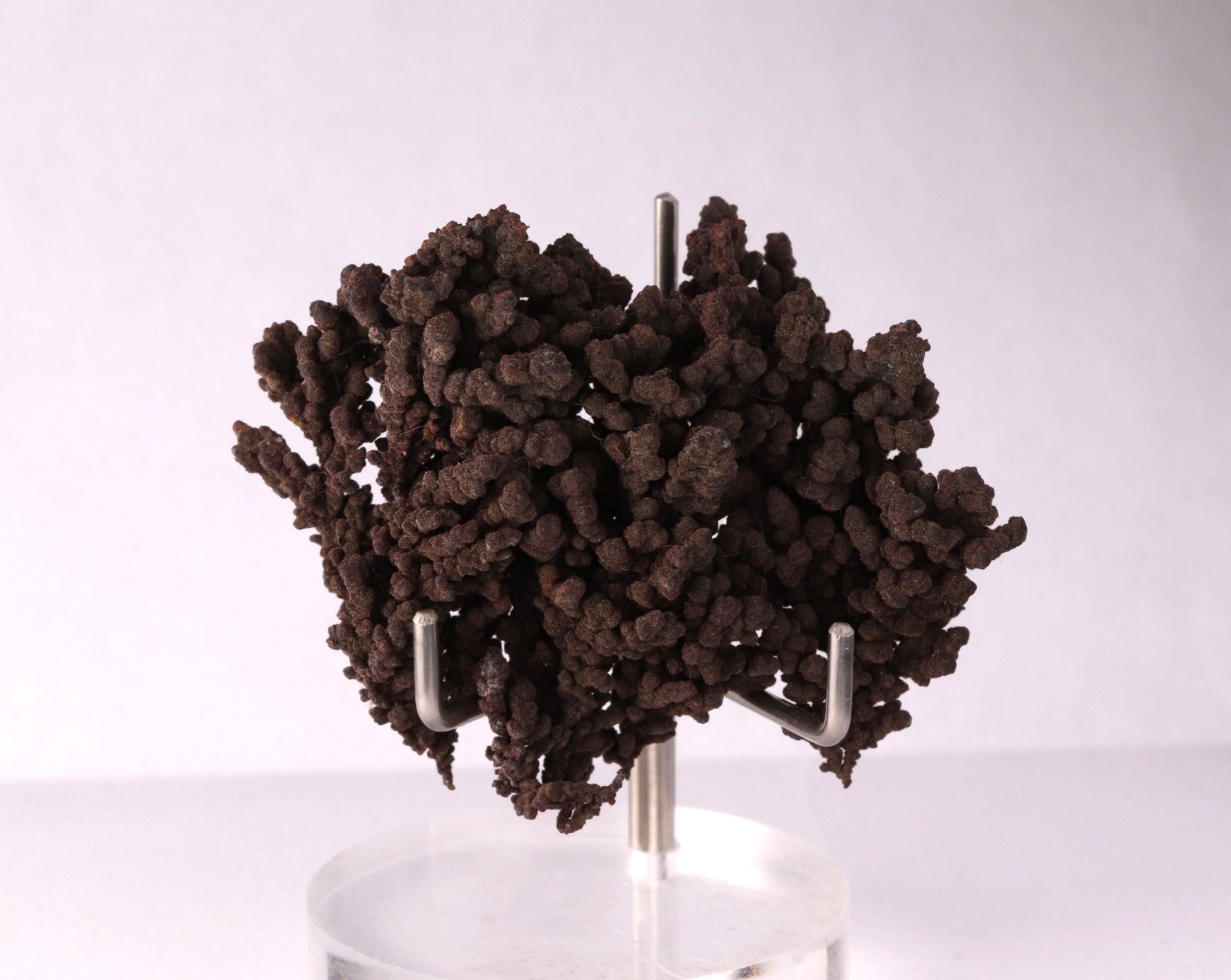 Front view of Native Copper mineral specimen from Tsumeb, Oshikoto Region, Namibia