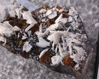 Close-up view of nice combination of Portlandite with Sturmanite from Wessels Mine, Kalahari Manganese Fields, South Africa