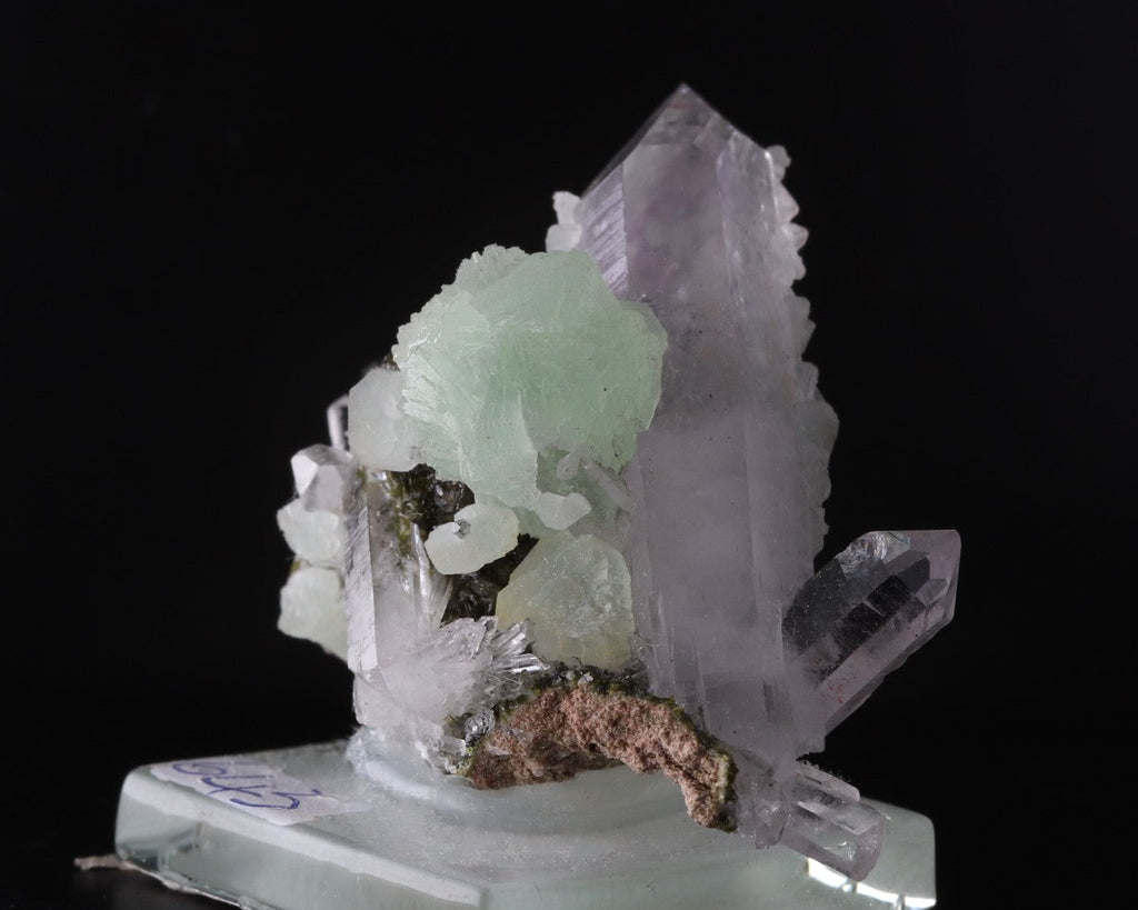 Prehnite on Quartz
