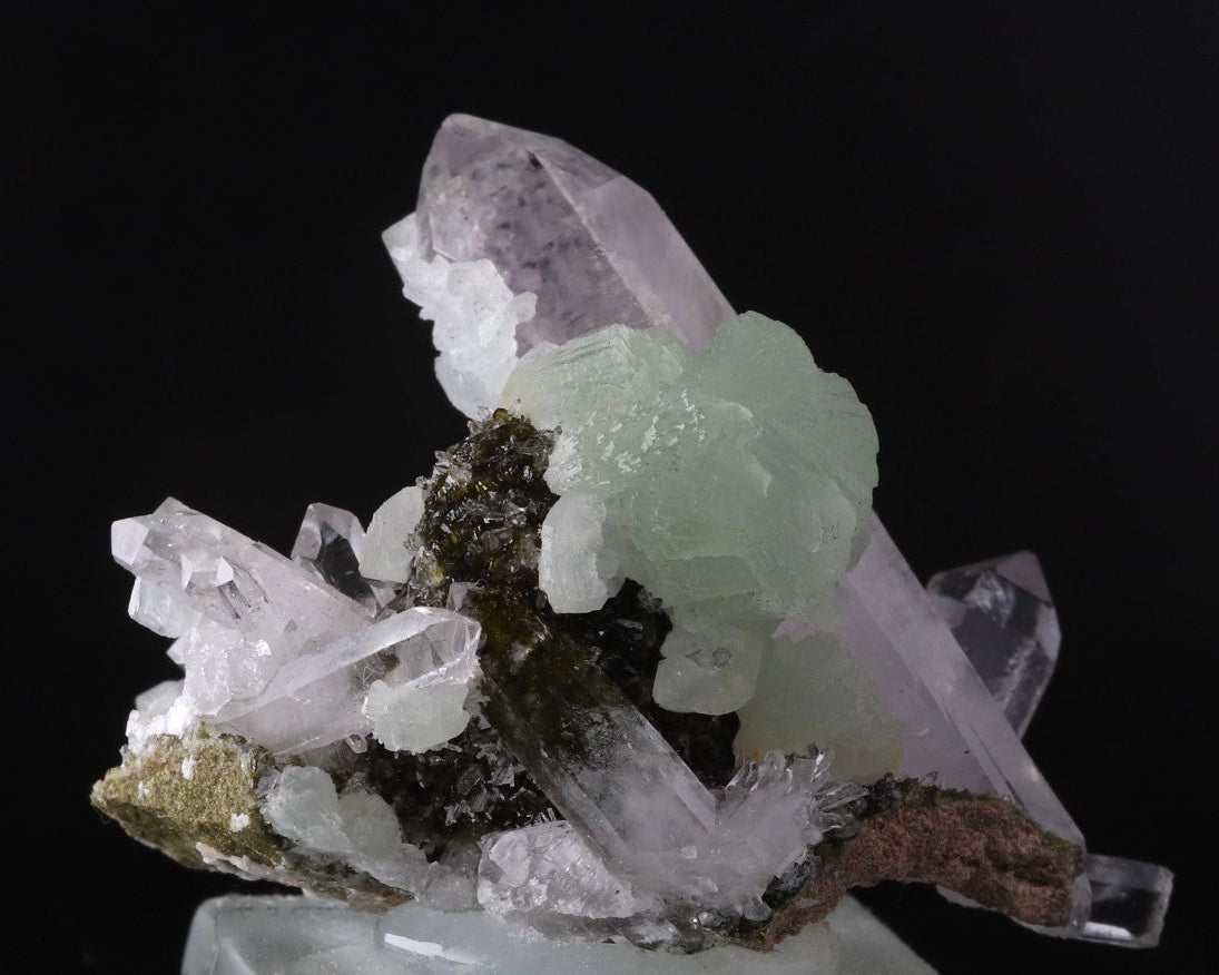 Prehnite on Quartz