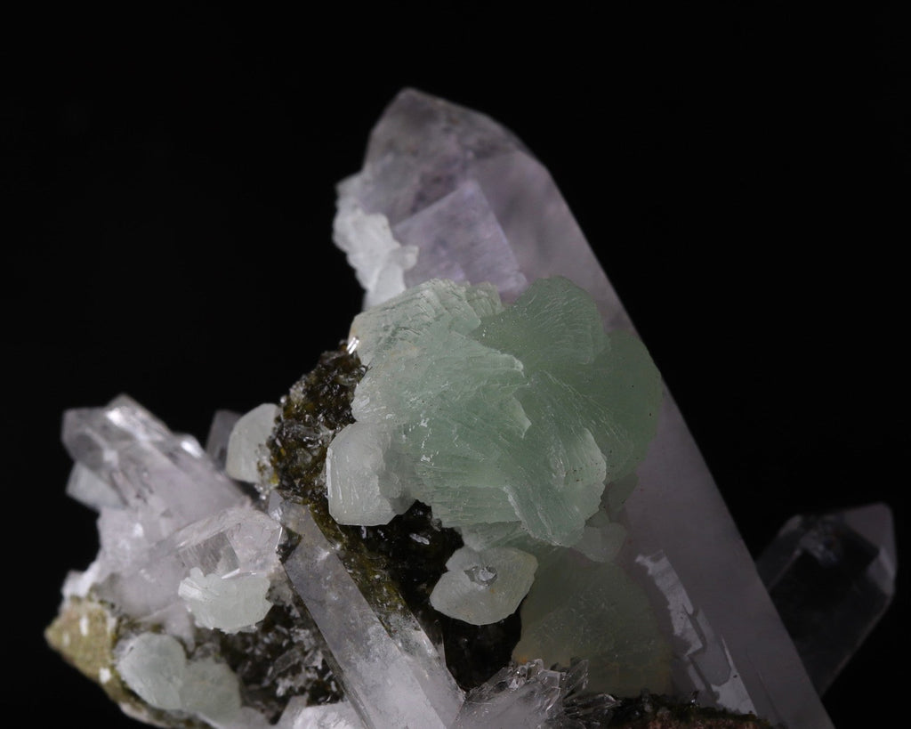 Prehnite on Quartz