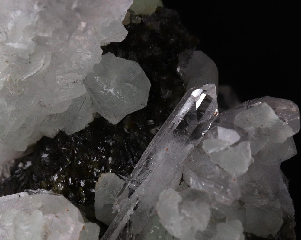 Prehnite on Quartz