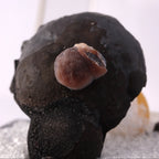 Close-up view of Pyrolusite mineral specimen from N'Chwaning, Kalahari Manganese Fields, South Africa