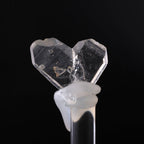 Back view of little clear Quartz twin.