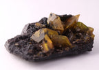 Flat close-up view of Sturmanite crystals on matrix from KMF (Kalahari Manganese Field), South Africa.