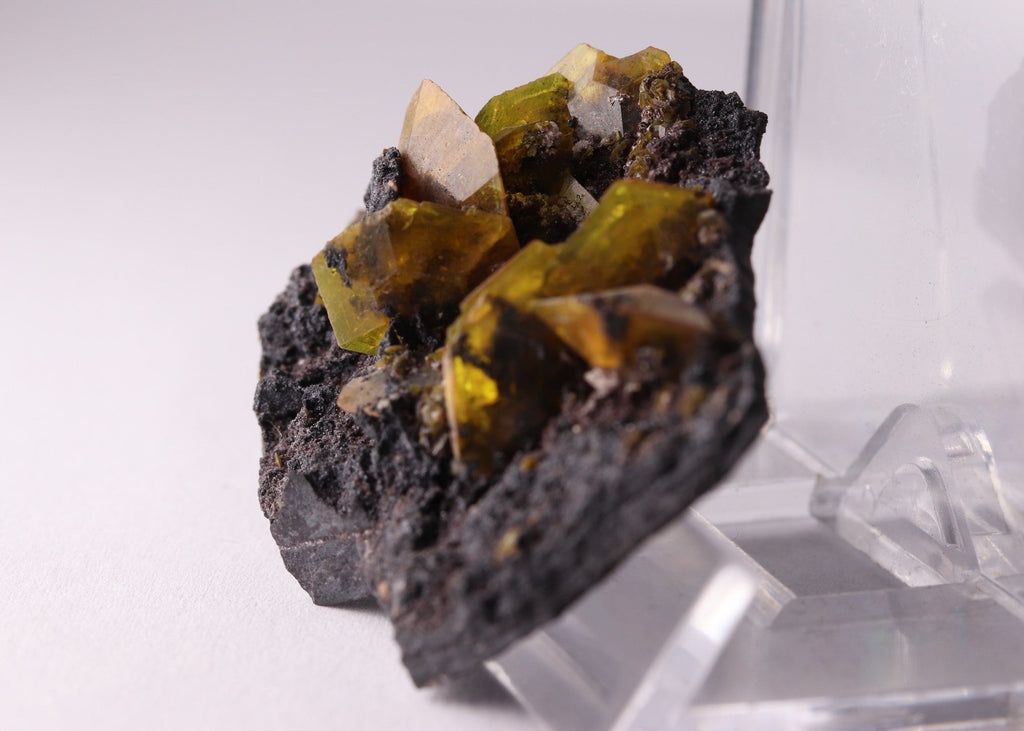 Sturmanite crystals on matrix close-up of certain crystals. From KMF (Kalahari Manganese Field), South Africa.