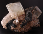 Back view of stunning large Topaz crystals among Schorl.